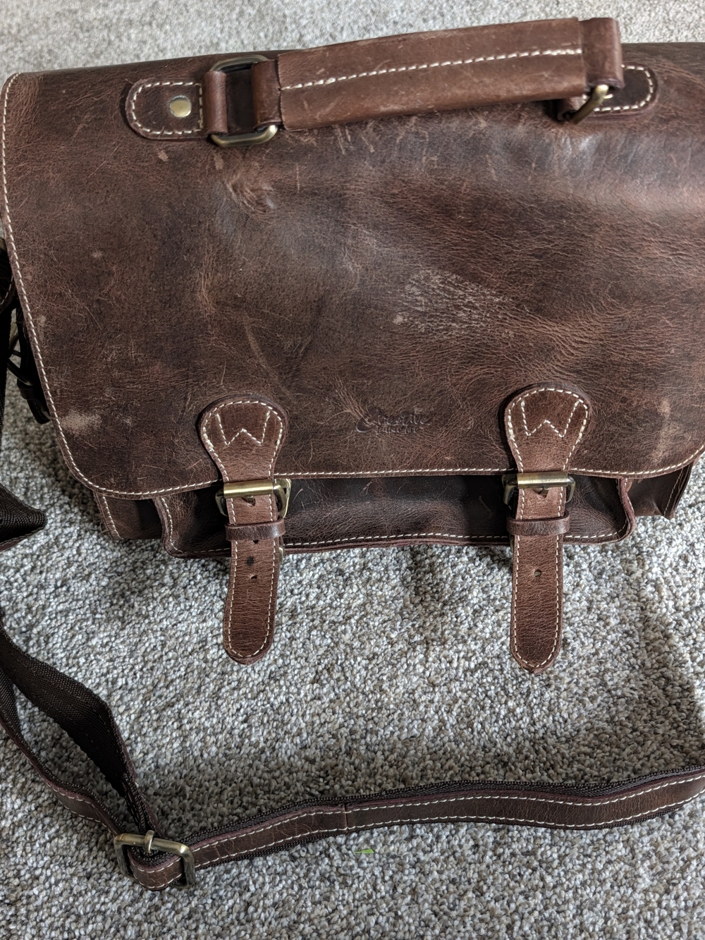 Leather CrossBody Camera Bag